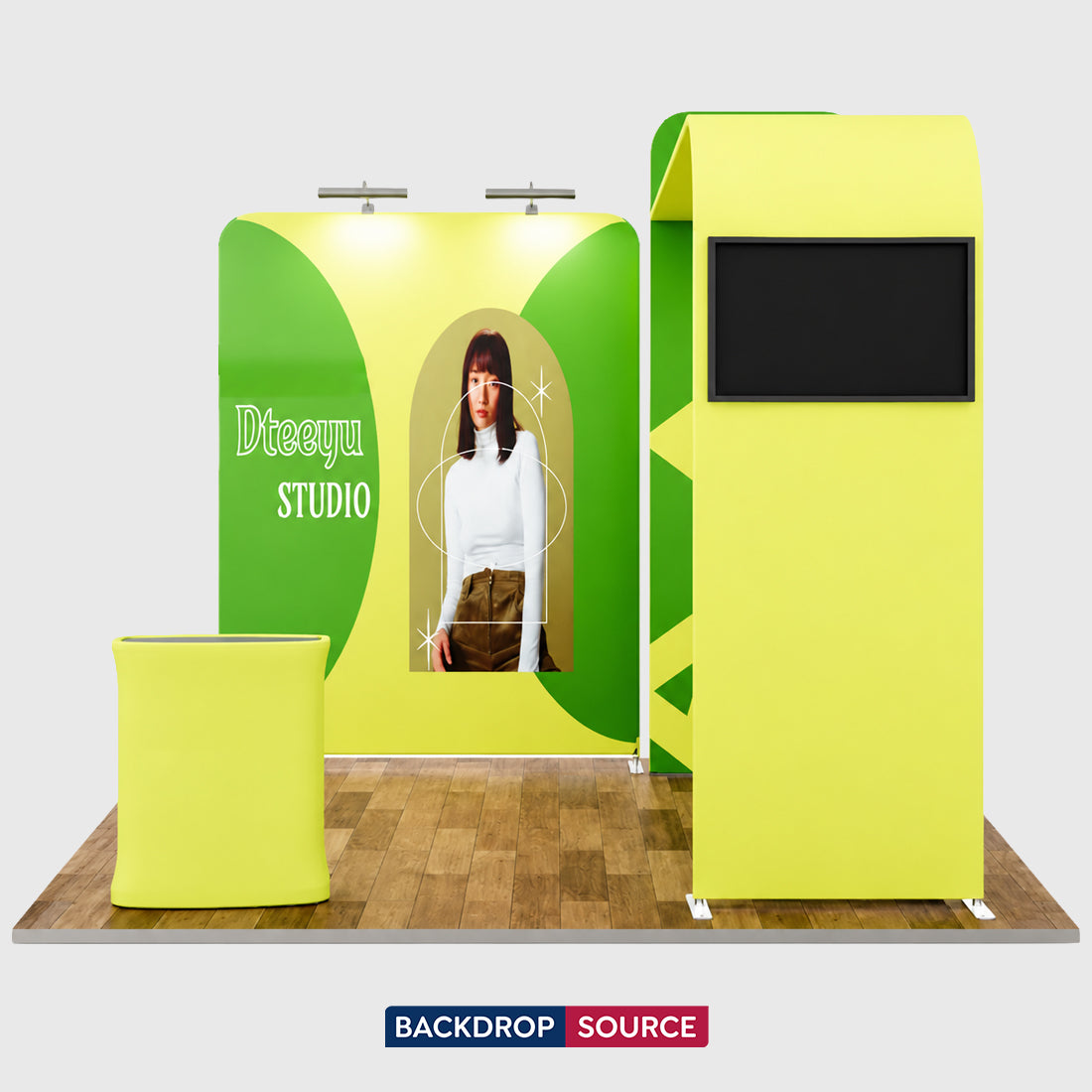 Kit espositivo per TV modulare Premium L Arch per stand larghi 3 m
