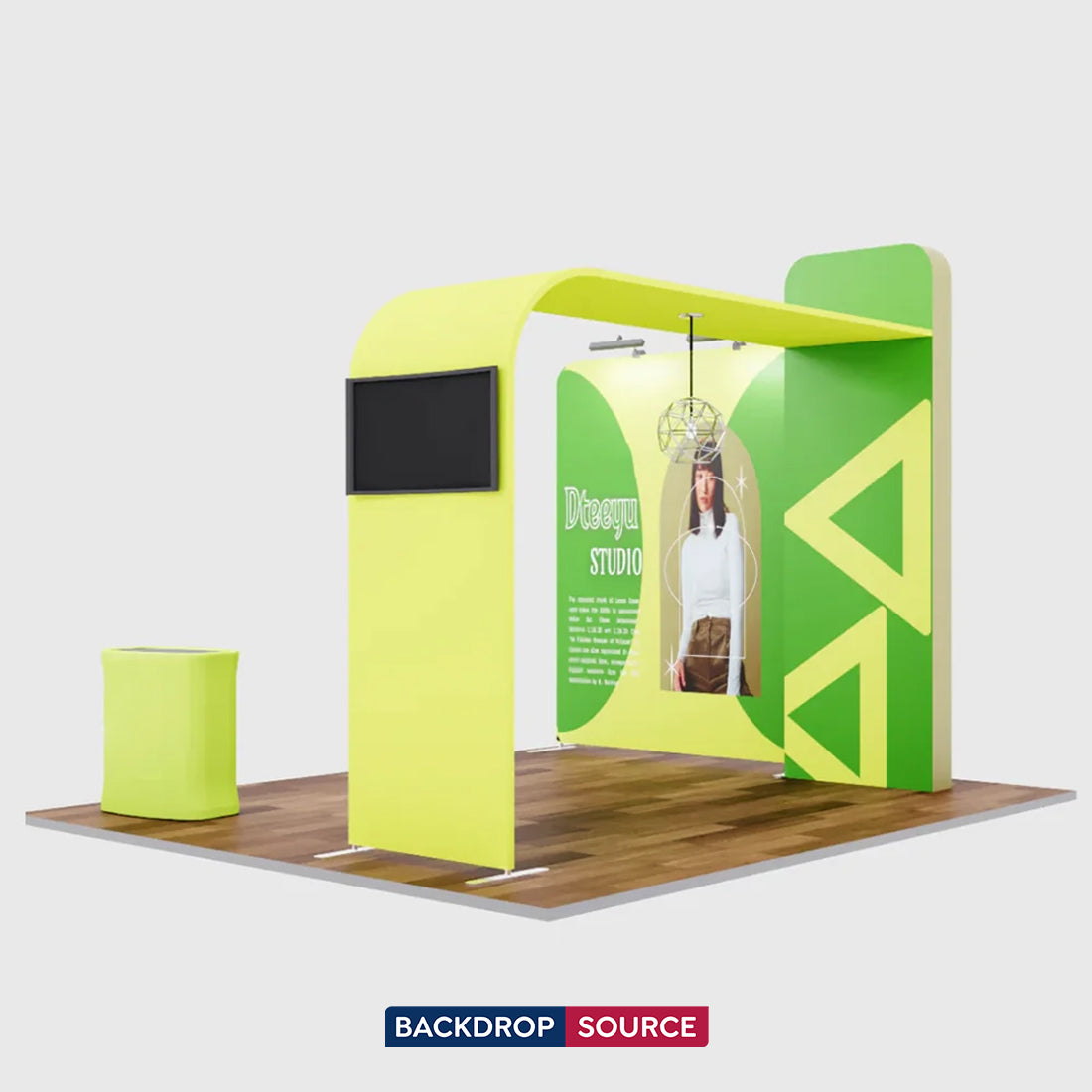 Kit espositivo per TV modulare Premium L Arch per stand larghi 3 m