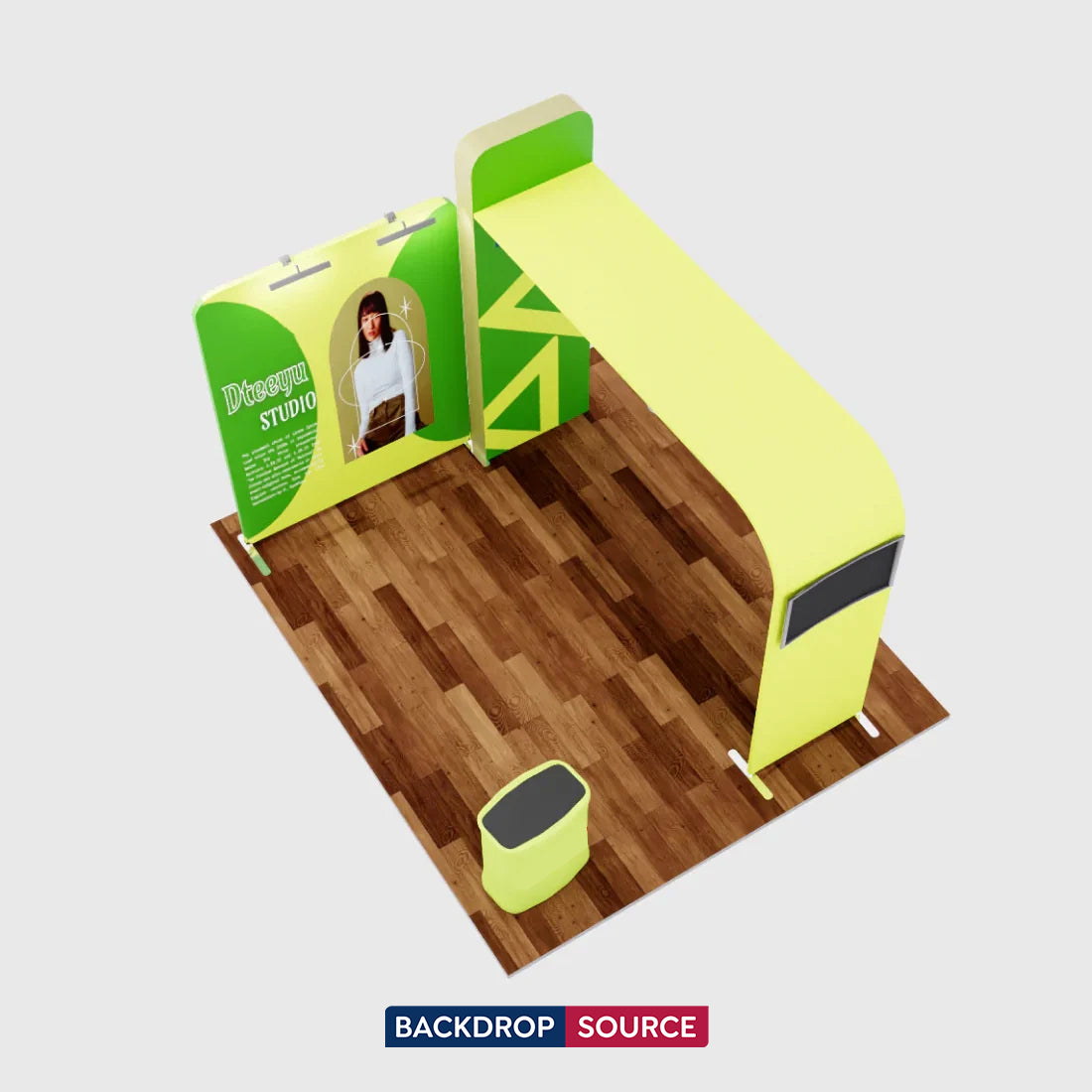 Kit espositivo per TV modulare Premium L Arch per stand larghi 3 m