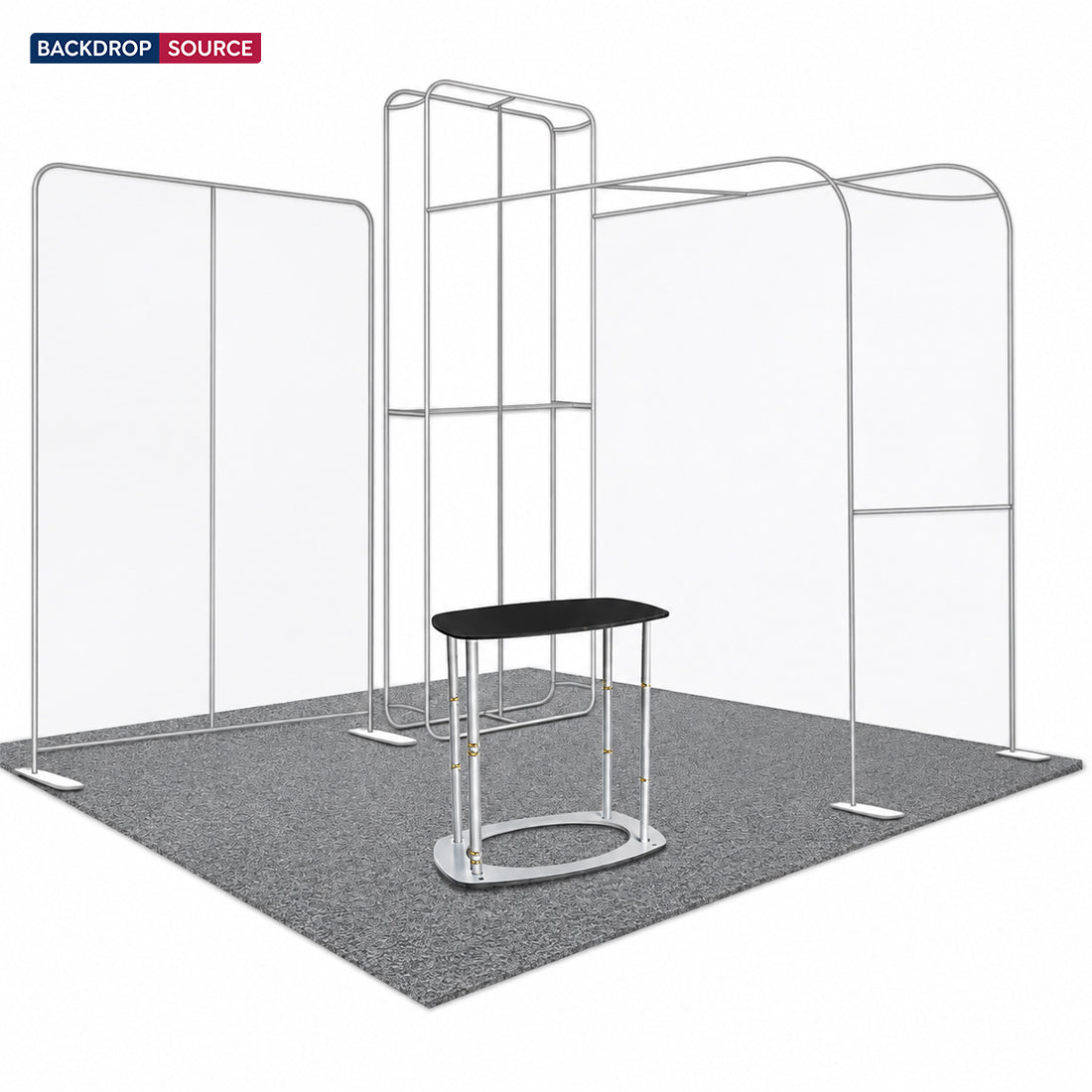 Kit espositivo per TV modulare Premium L Arch per stand larghi 3 m