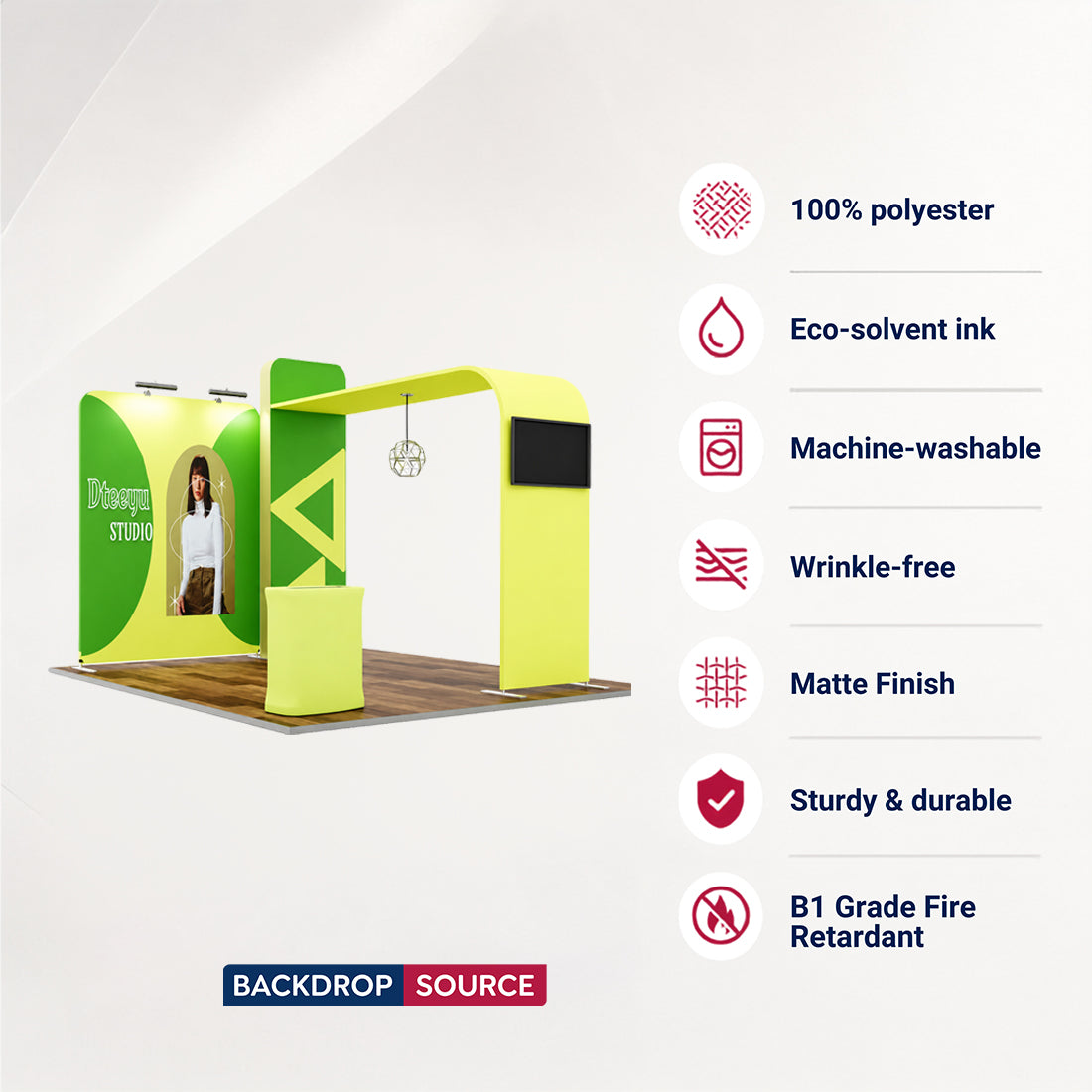 Kit espositivo per TV modulare Premium L Arch per stand larghi 3 m