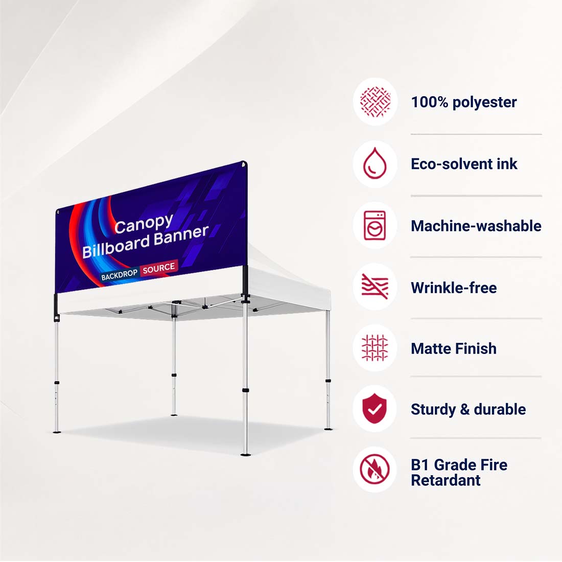 Tenda a baldacchino - Banner pubblicitario