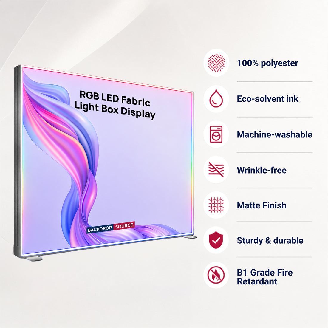 RGB LED Fabric Light Box Display