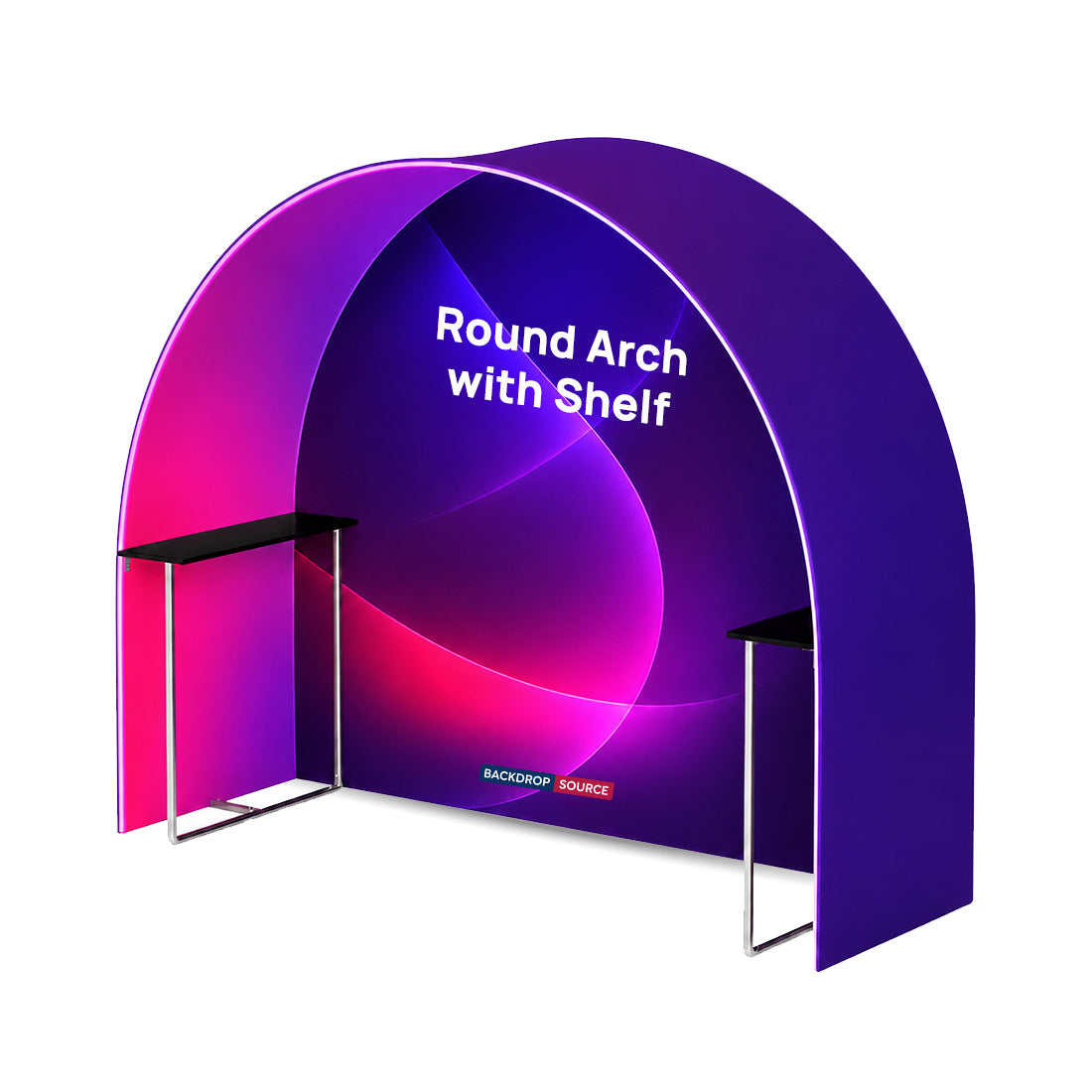 Stand fieristico ad arco tondo con mensola
