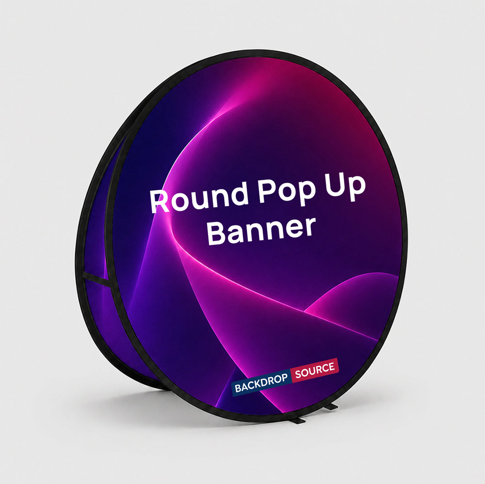 Banner Pop-Up Tondo in Tessuto – Stampa Fronte/Retro