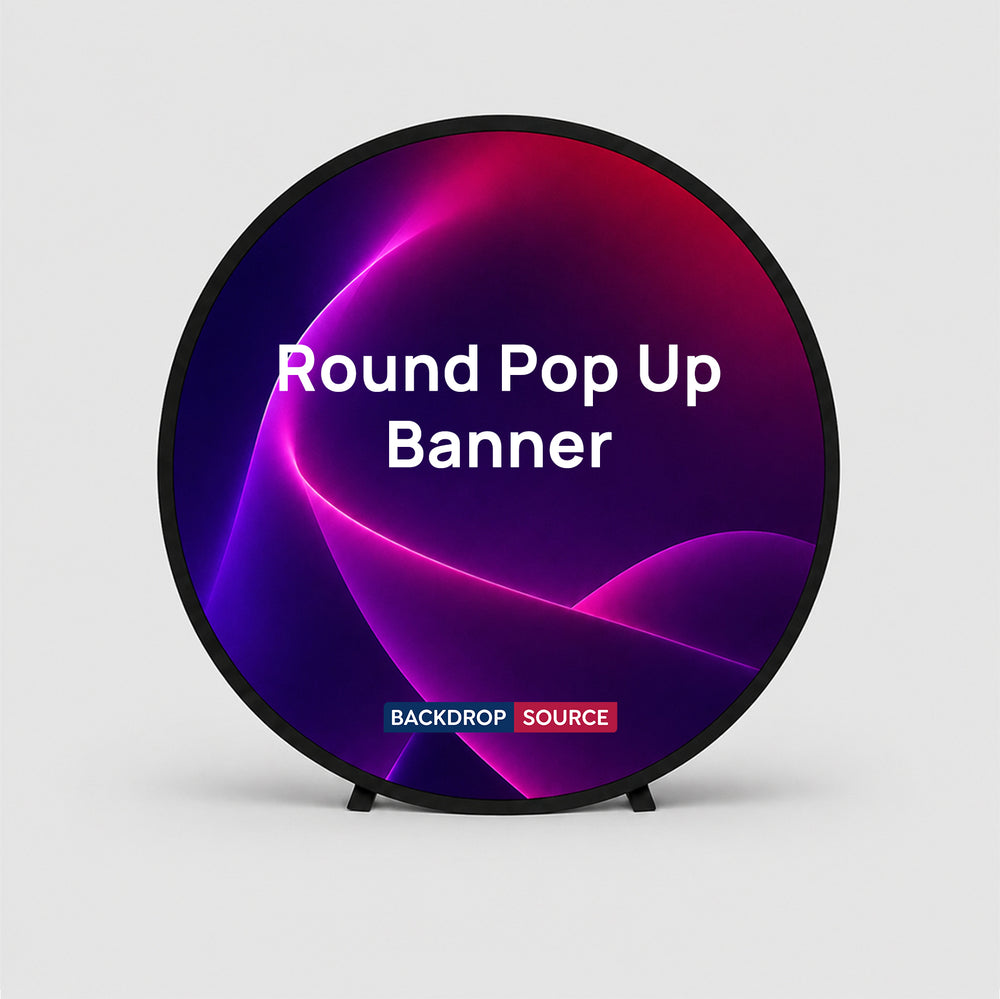 Banner Pop-Up Tondo in Tessuto – Stampa Fronte/Retro