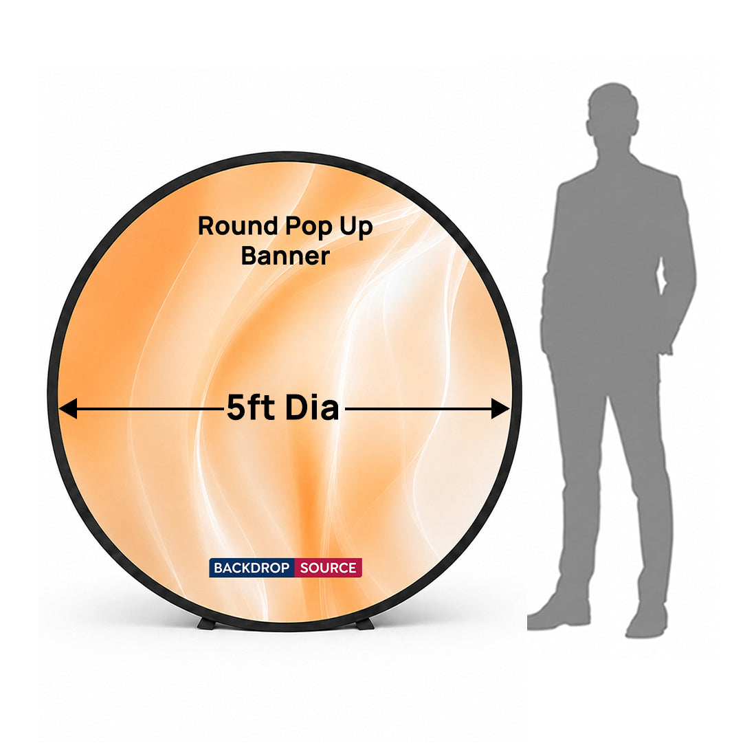 Banner pop-up rotondi (stampati su entrambi i lati)