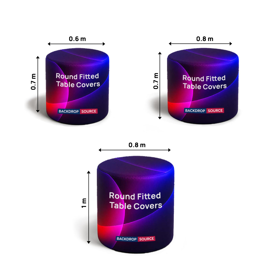 Round fitted Table Covers