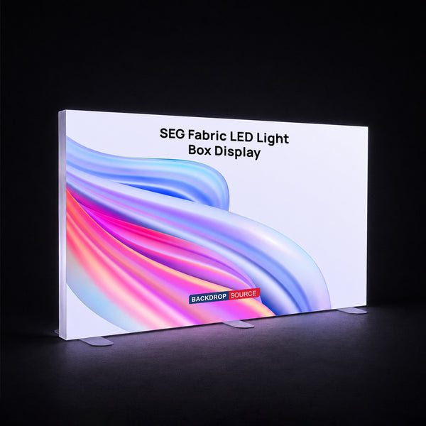 Caja de luz LED de tela sin marco SEG: 13 pies de ancho x 8,2 pies de alto