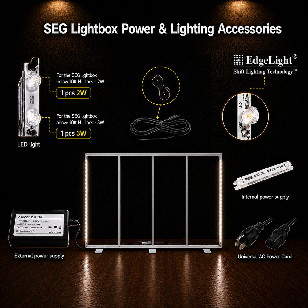 Display luminoso a LED in tessuto senza cornice SEG - 6 m di larghezza