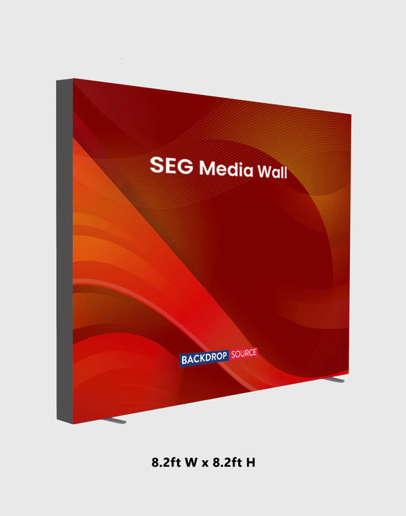 Parete multimediale in tessuto SEG - 7,9 piedi x 8,2 piedi