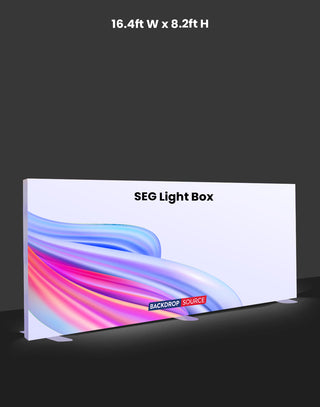 Scatola luminosa retroilluminata a LED in tessuto SEG da 16,4 piedi x 8,2 piedi