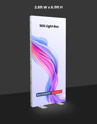 Display luminoso retroilluminato a LED in tessuto SEG senza cornice da 2,8 x 6,5 piedi