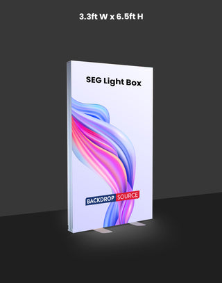 3,2 piedi x 6,5 piedi - SEG Frameless LED Fabric Retroilluminato Light Box