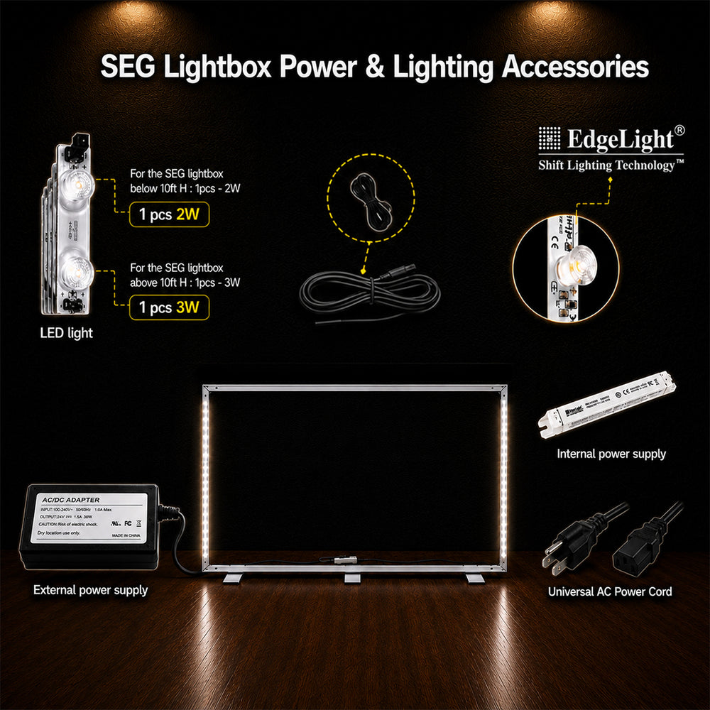 SEG Fabric LED Light Box Display - 20ft Wide
