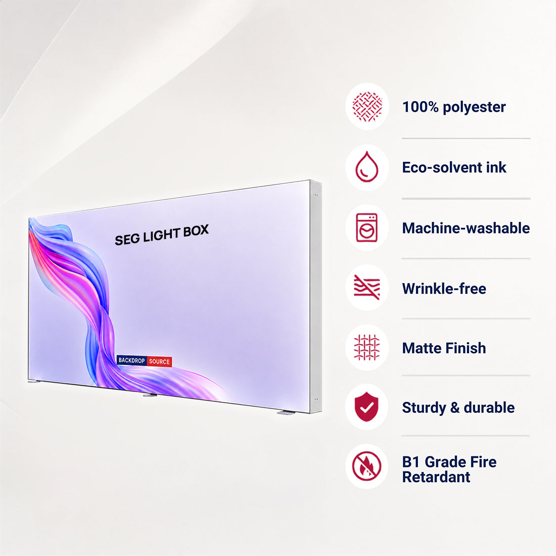 SEG Fabric LED Light Box Display - 20ft Wide