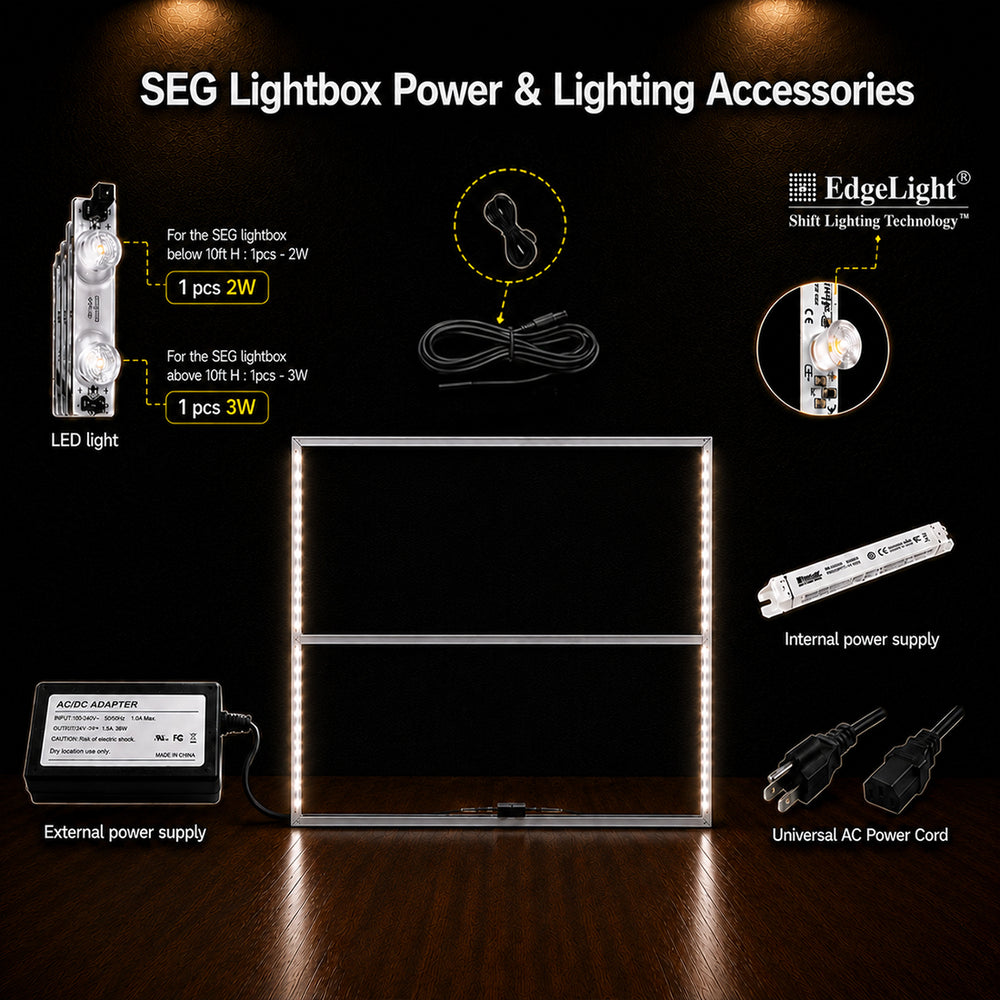 SEG Fabric LED Light Box Display - 8.2ft W x 8.2ft H