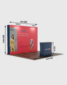 Kit espositivo 3 in 1 Popup Exhibit Pro dritto da 3 m x 3 m con luci Illume