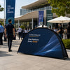 Semi-Circle Fabric Pop Up Banners  (Double Side Printed)