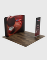 Kit stand 3m x 3m con parete posteriore e supporto per banner roll-up