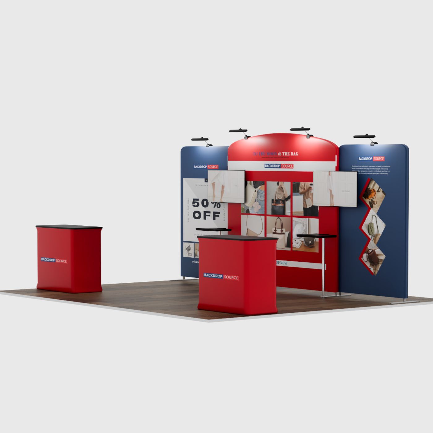 Portable Exhibit Display 20ft x 10ft - Model 7