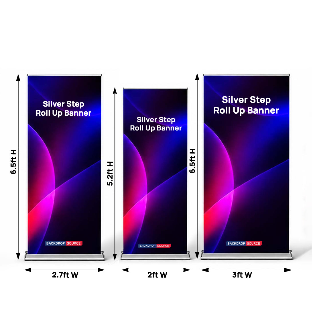 Banner Roll Up Silver Step