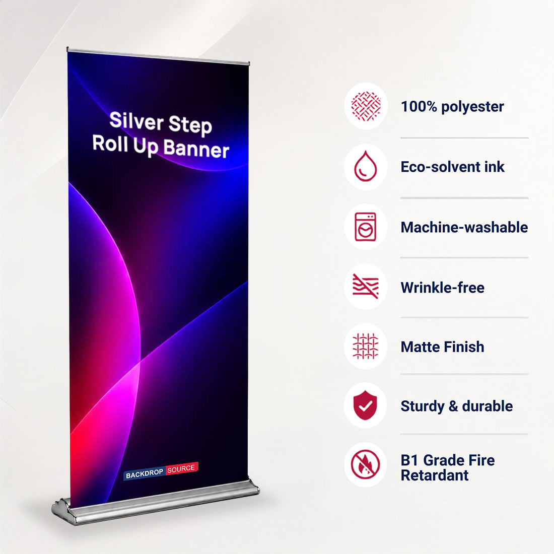 Banner Roll Up Silver Step