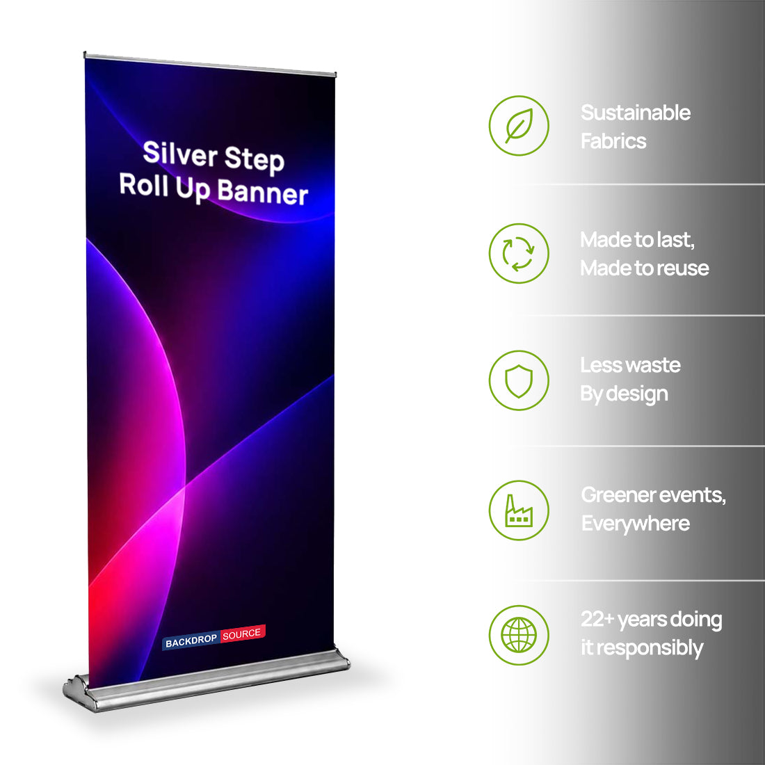 Banner Roll Up Silver Step