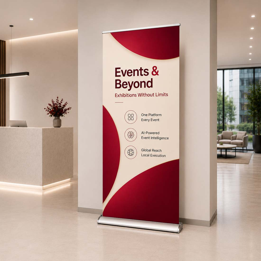 Banner Roll Up Silver Step