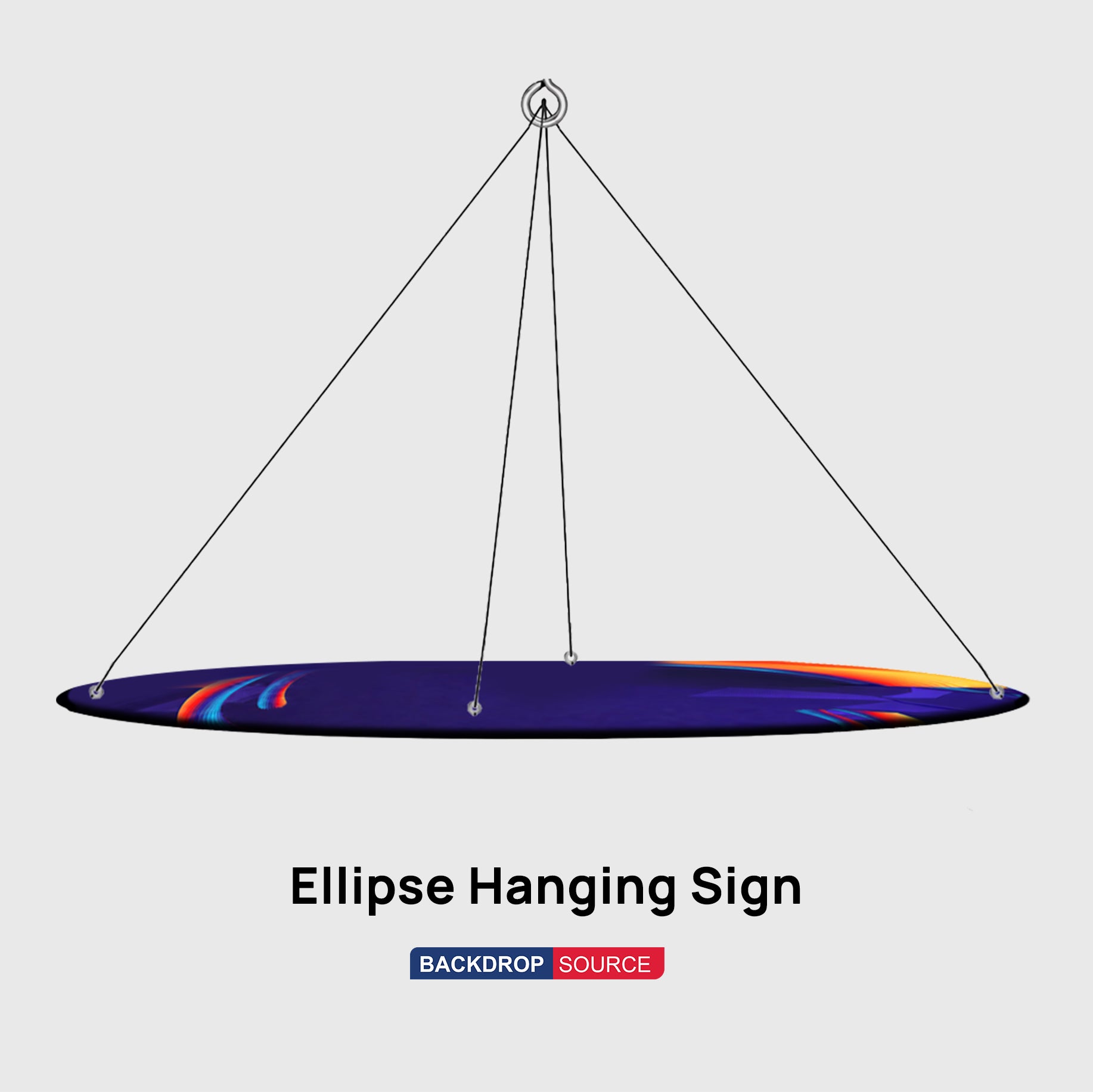 Banner sospeso Sky Tube Ellipse - a faccia in giù