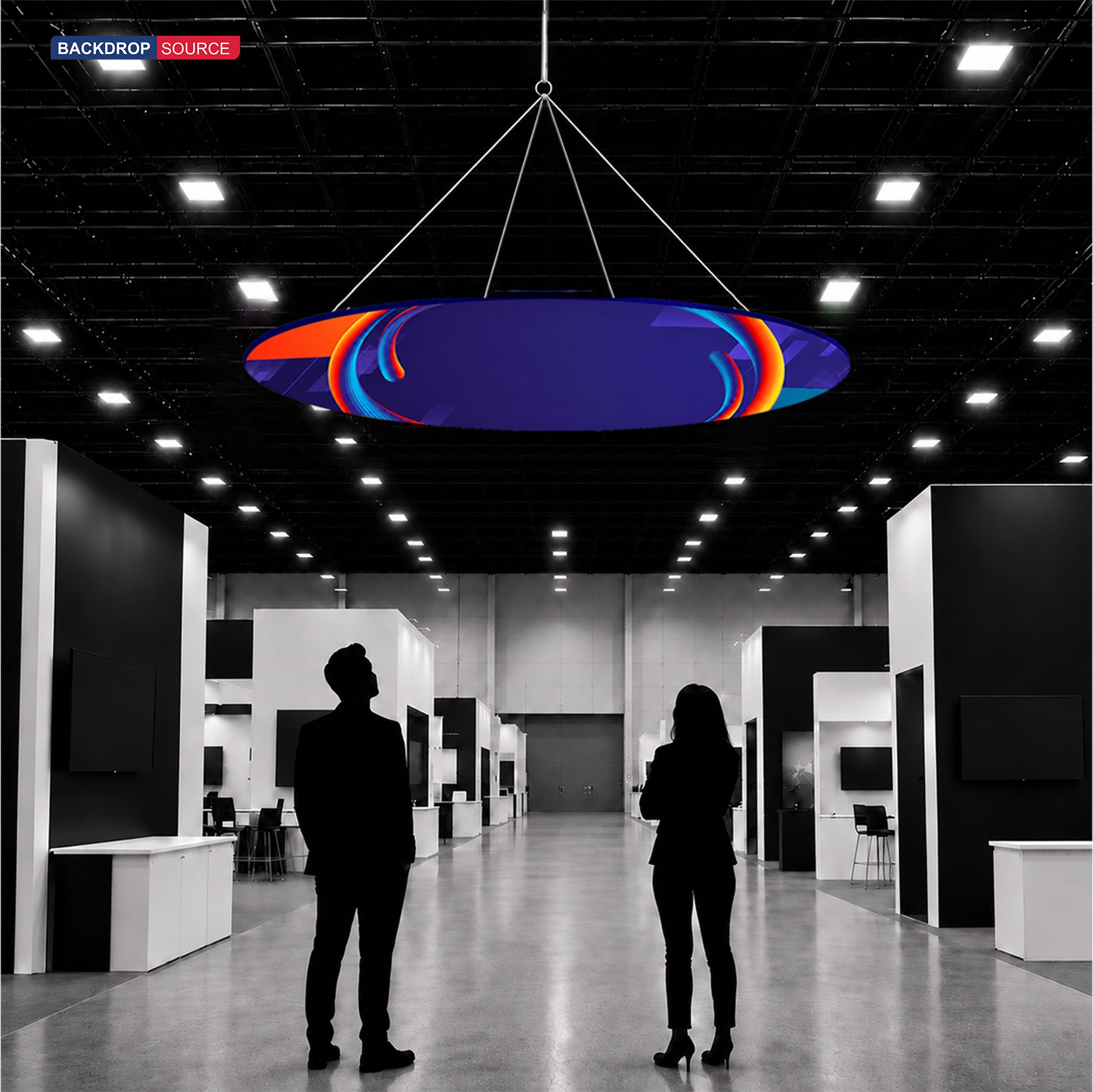 Banner sospeso Sky Tube Ellipse - a faccia in giù