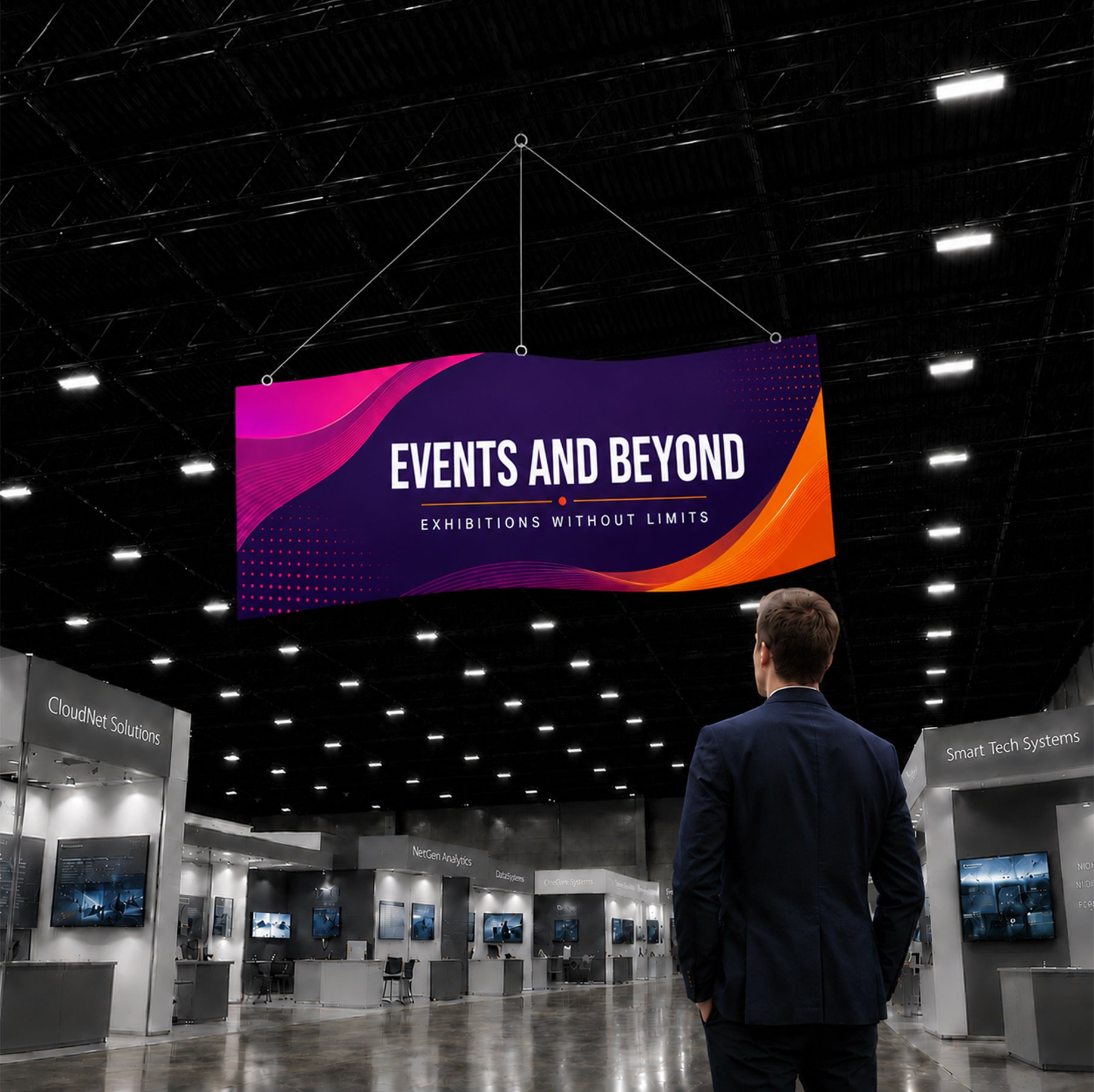 Sky Tube Wave Hanging Banner