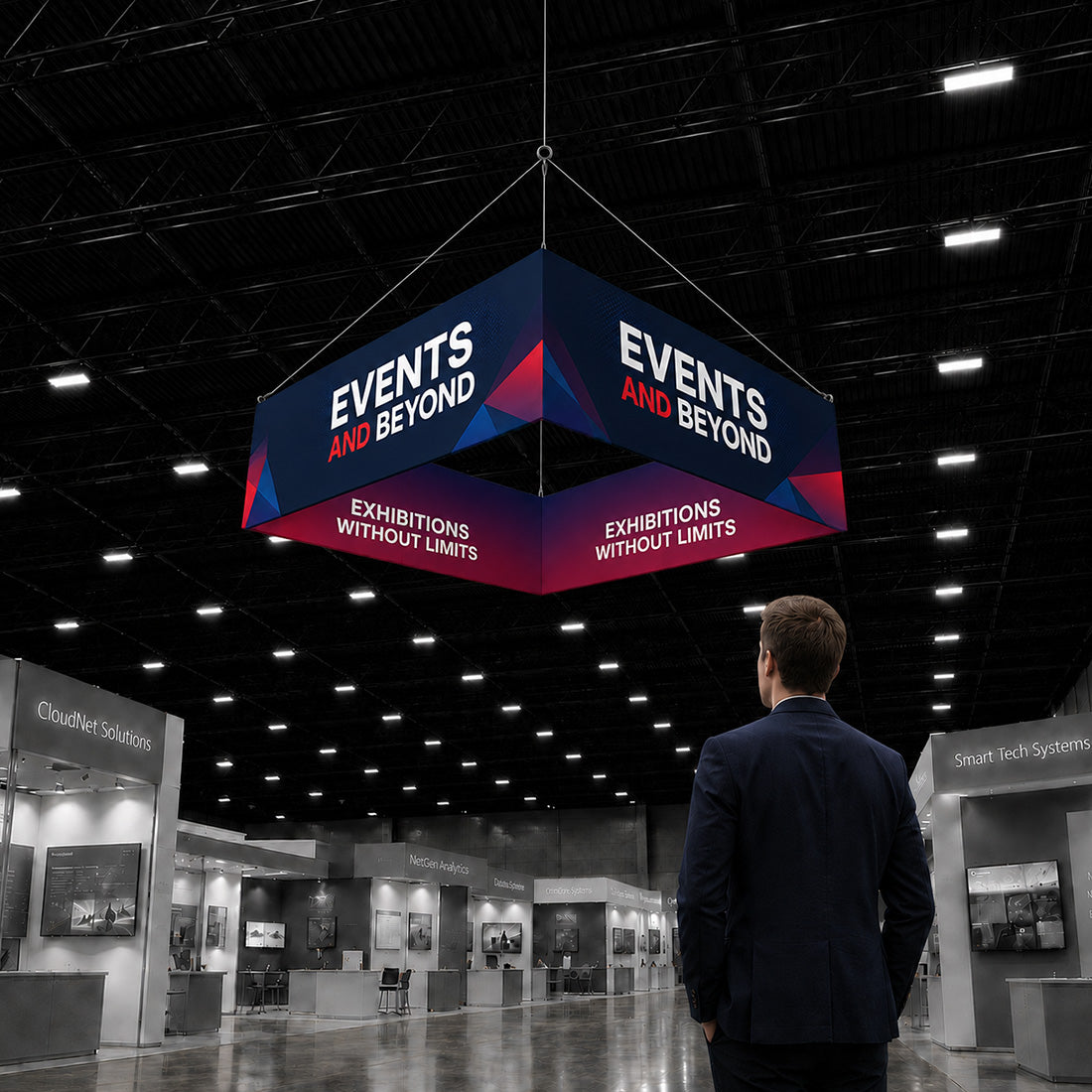 Sky Tube Square Hanging Banner