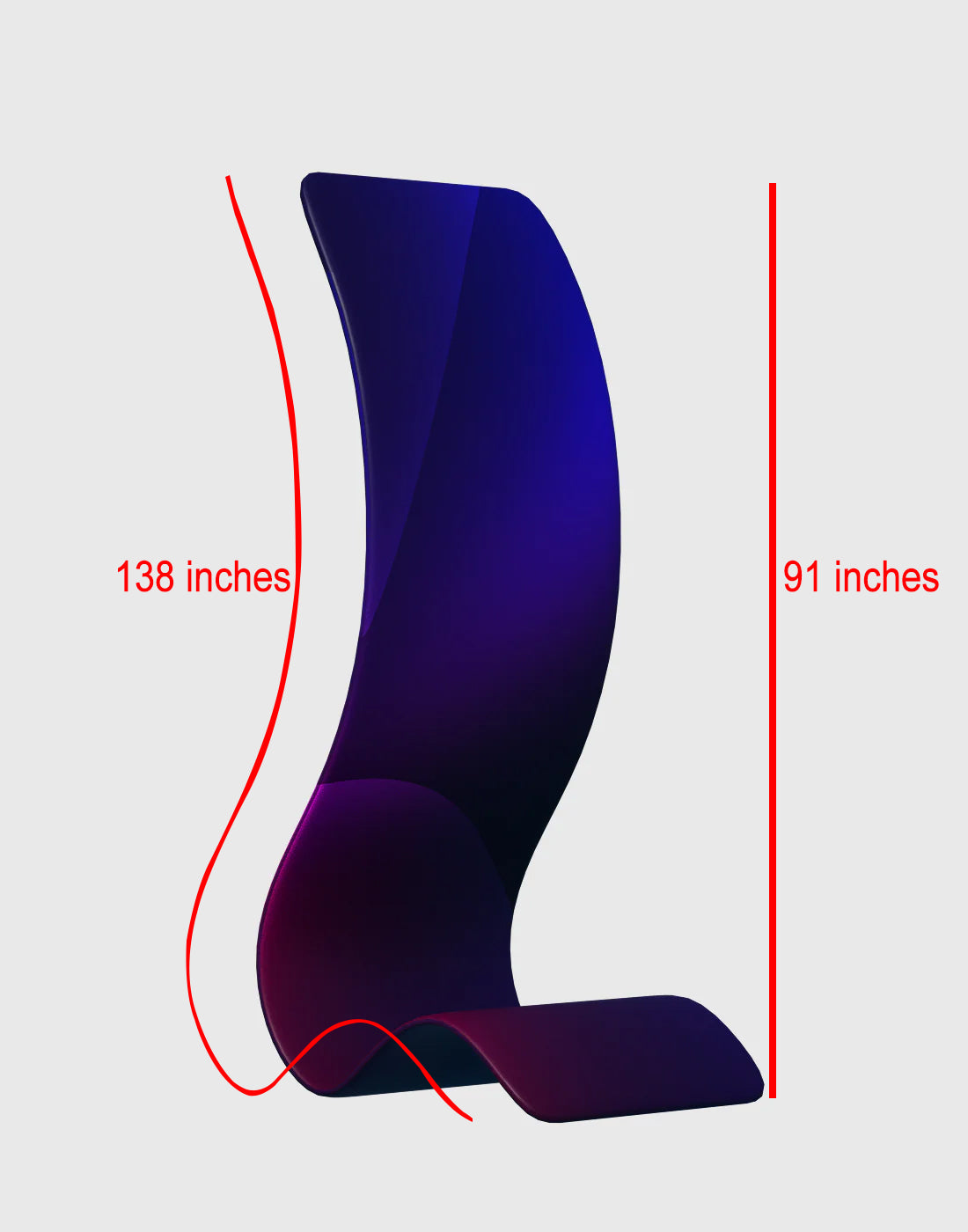 Espositori in tessuto a tensione a serpente