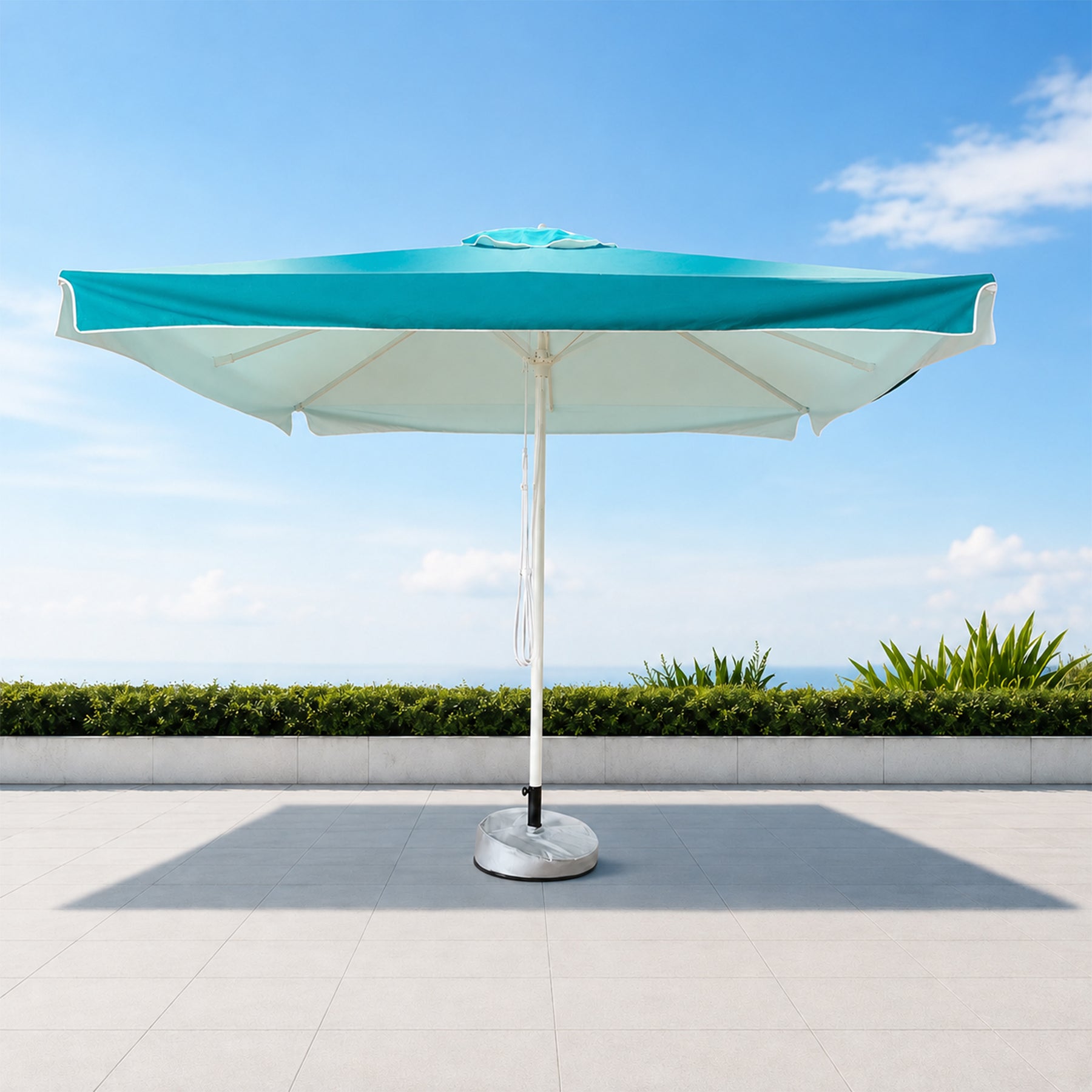 Square Market Umbrellas With Valances  – 3m x 3m