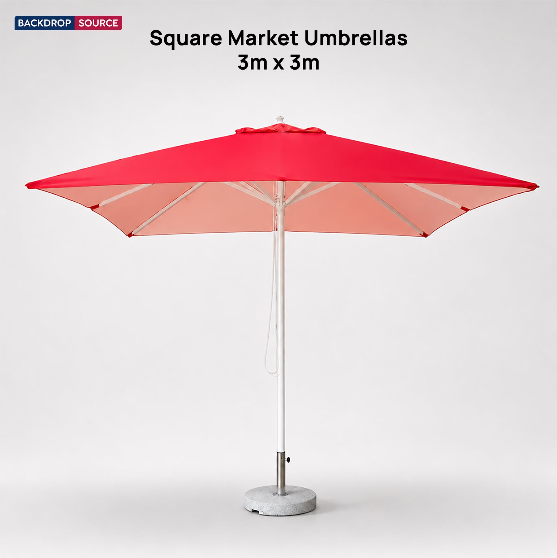 Ombrelloni Quadrati da Mercato – 3m x 3m