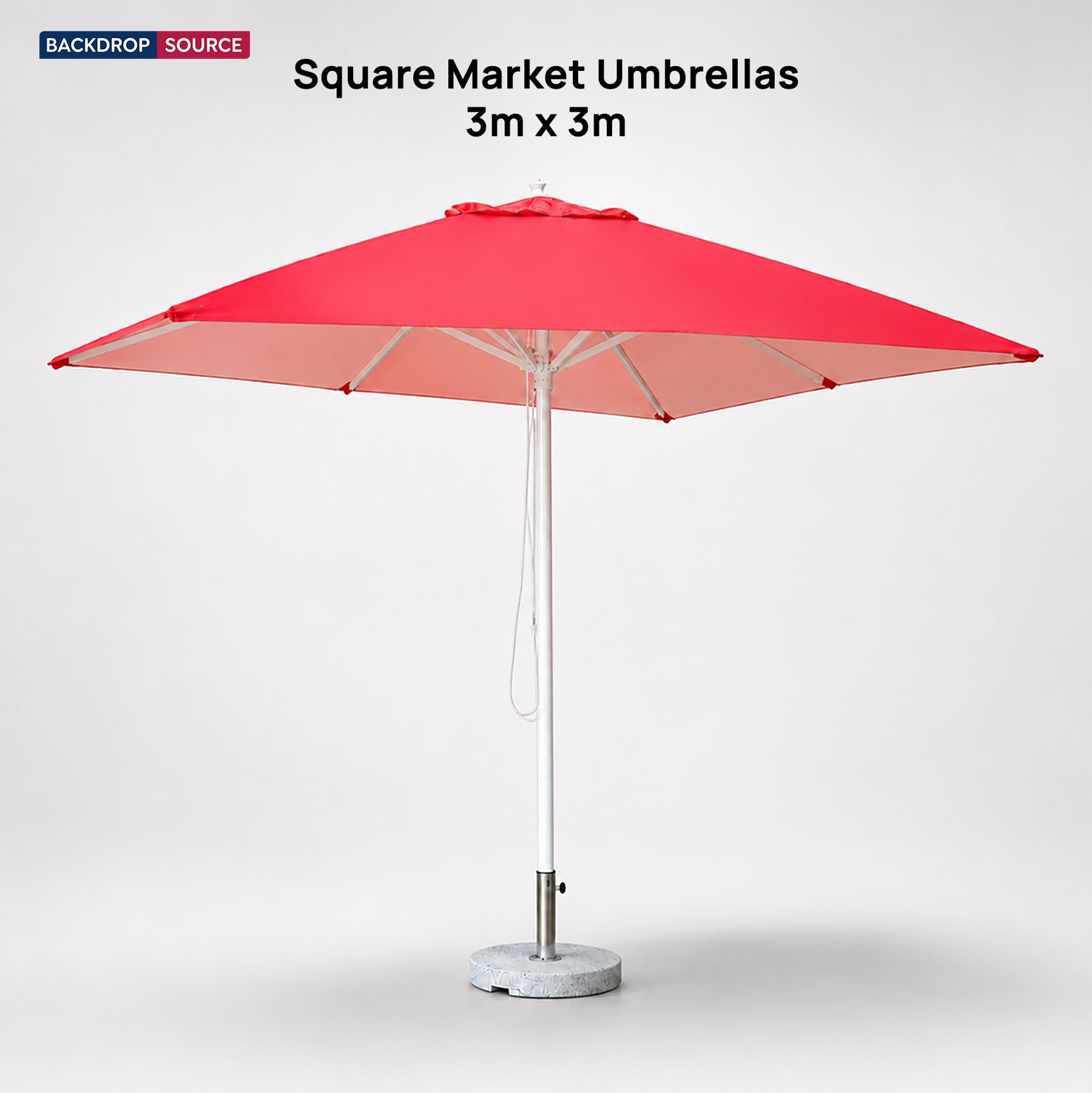 Ombrelloni Quadrati da Mercato – 3m x 3m