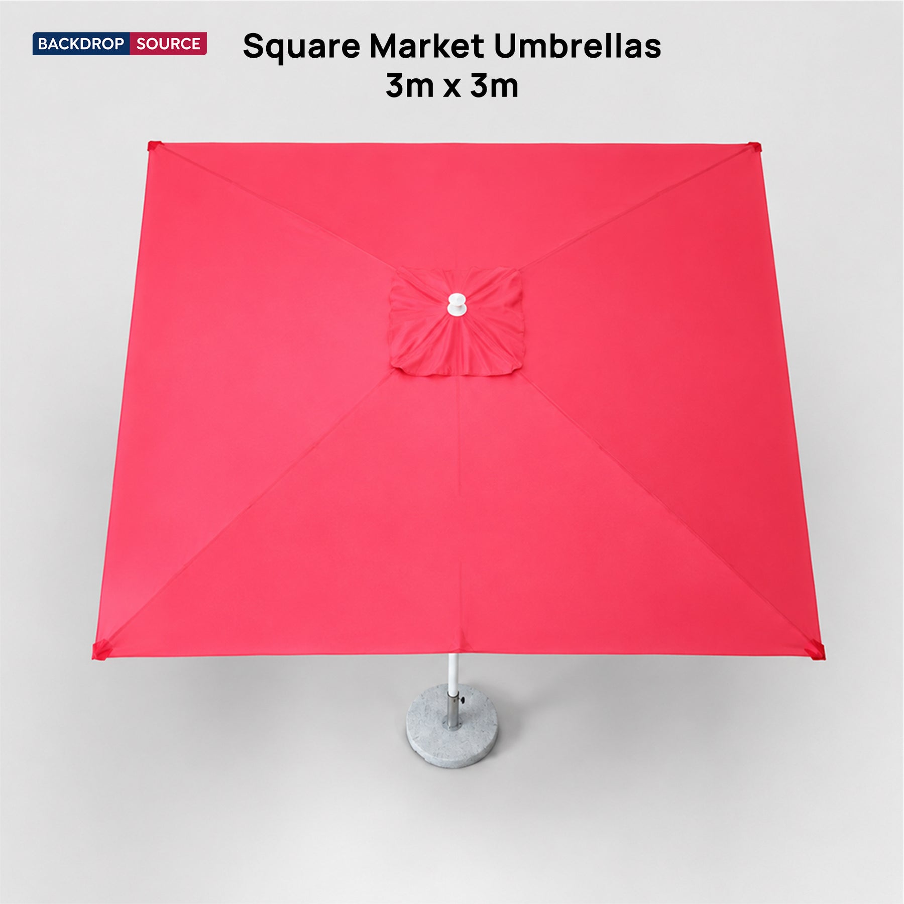 Ombrelloni Quadrati da Mercato – 3m x 3m
