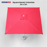 Ombrelloni Quadrati da Mercato – 3m x 3m