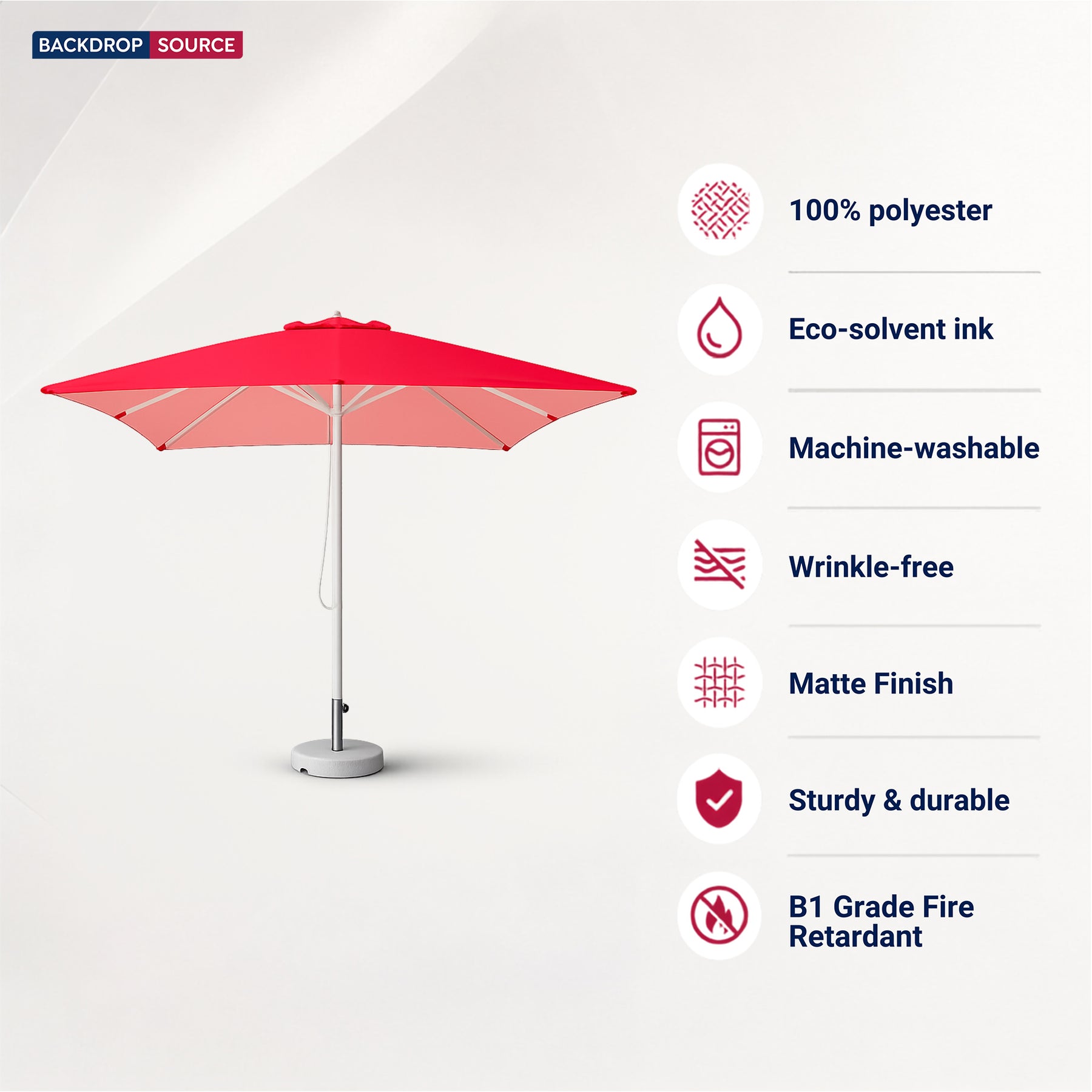 Ombrelloni Quadrati da Mercato – 3m x 3m