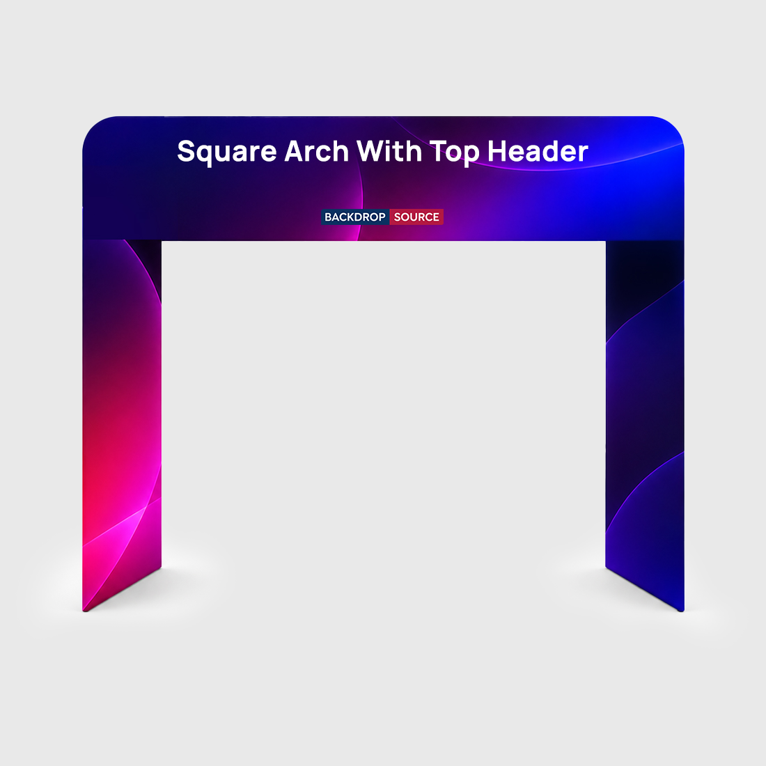 Square Fabric Arch Entrance with Top Header