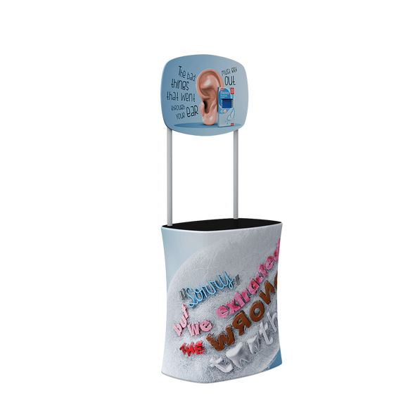 Banco espositivo in tessuto rettangolare (per podi e stand espositivi)