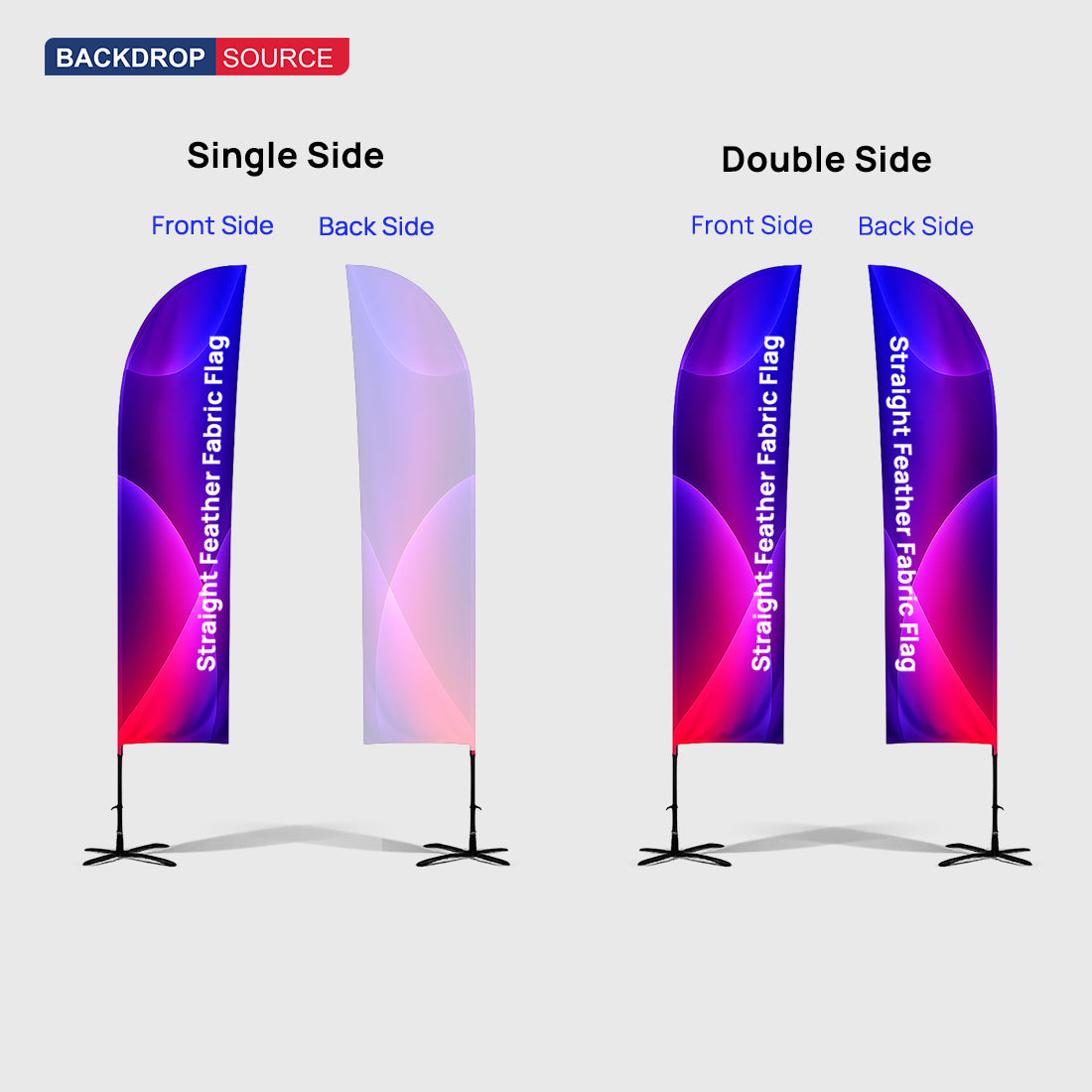 Straight Feather Flag with Uni-Fit Pole