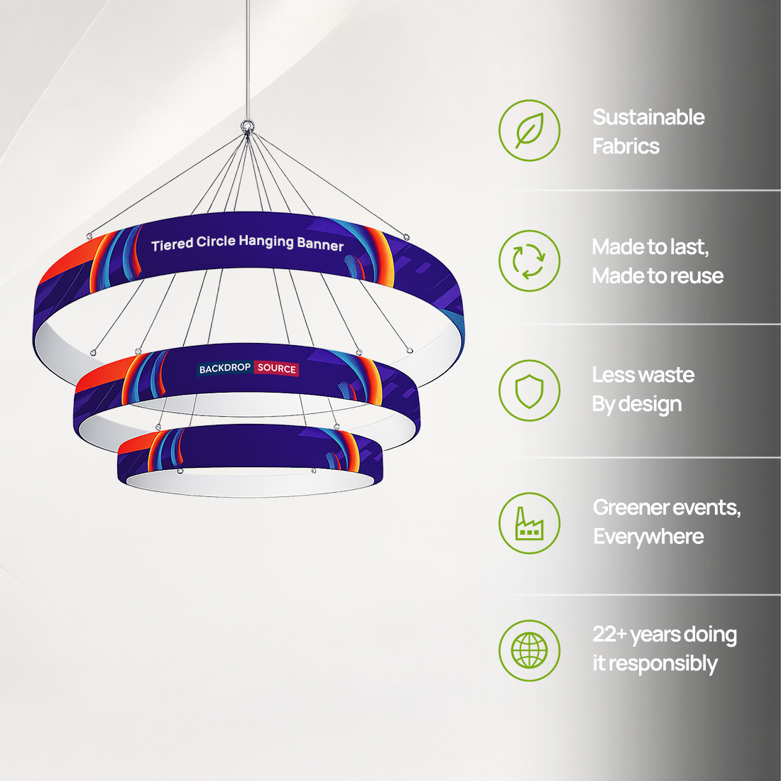 Tiered Circle Hanging Banner
