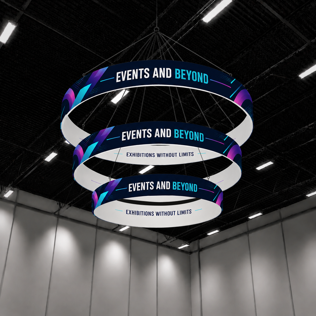 Tiered Circle Hanging Banner