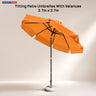 Ombrelloni da patio inclinabili con volant – 2,7m x 2,7m