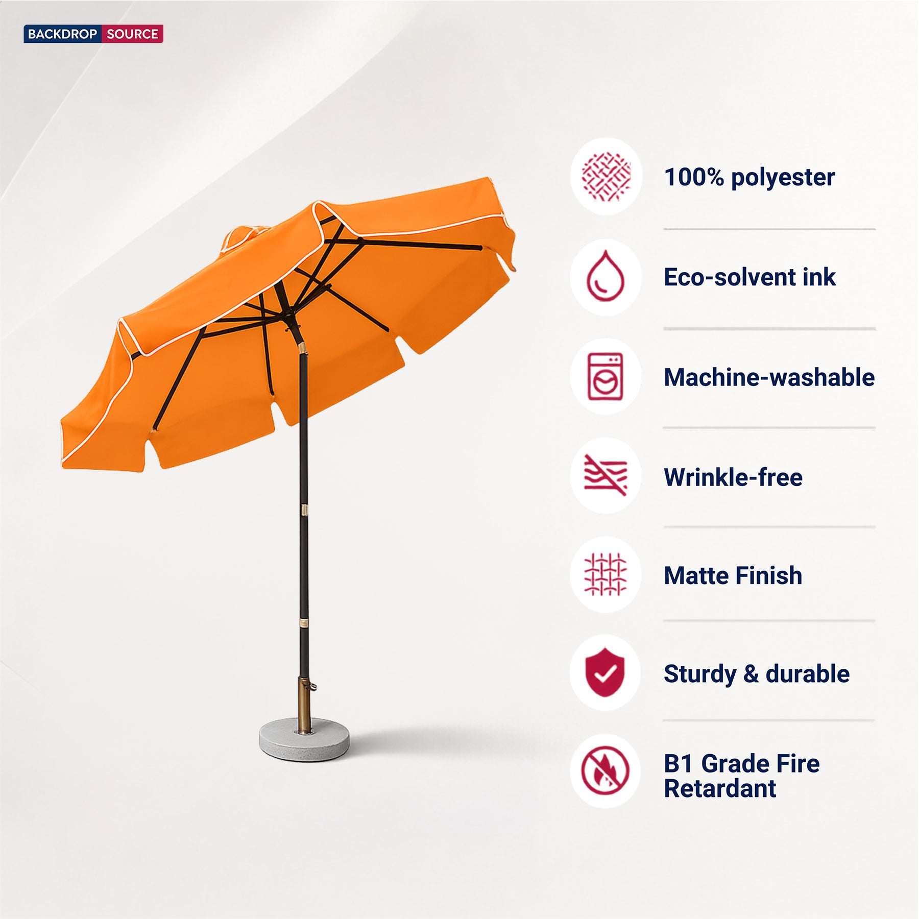 Ombrelloni da patio inclinabili con volant – 2,7m x 2,7m