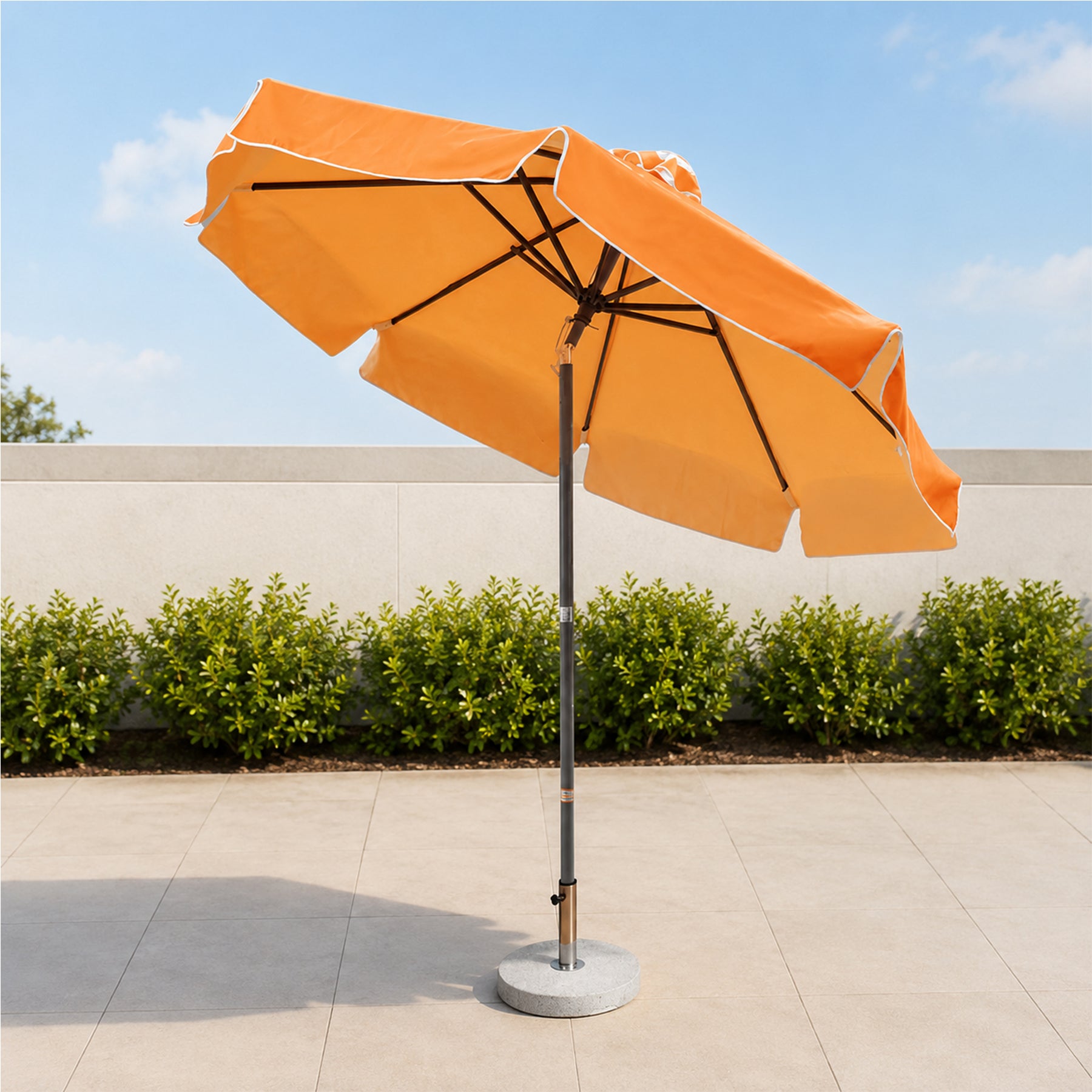 Ombrelloni da patio inclinabili con volant – 2,7m x 2,7m