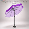 Tilting Patio Umbrellas With Valances (Iron Frame) – 2.7m x 2.7m