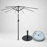 Tilting Patio Umbrellas With Valances (Iron Frame) – 2.7m x 2.7m
